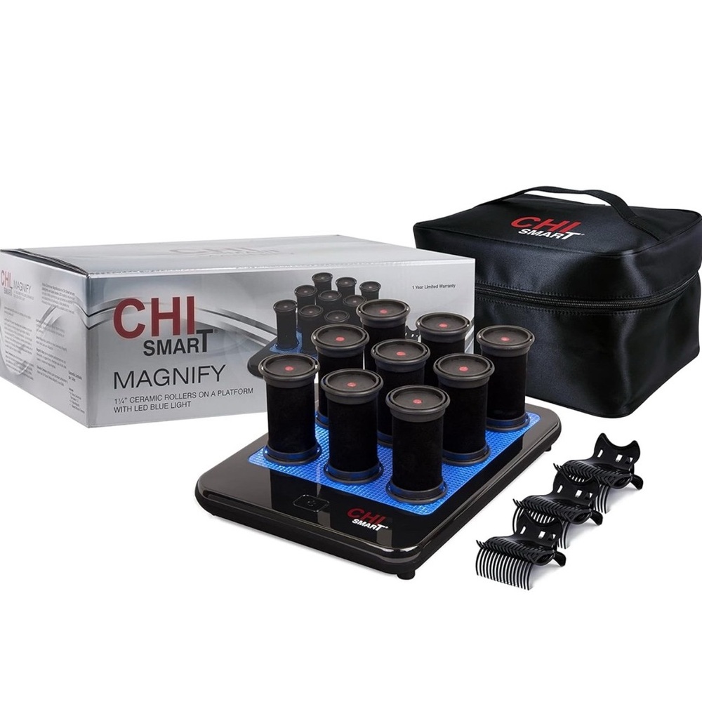 CHI Ceramic Rollers With Blue LED Light, Hair Styling Tools, Hair Rollers